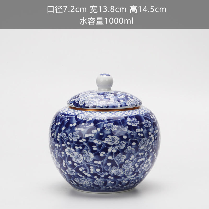 Canister de té de flor de ciruelo