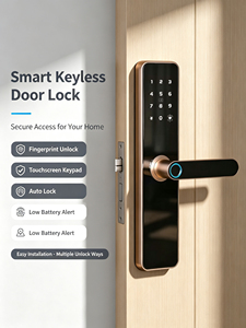 Serrure de porte intelligente OEM, entrée sans clé, empreinte digitale, application Tuya TTLock, télécommande WiFi, serrure électronique intelligente pour maison, appartement, hôtel - Product Image 2