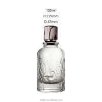 Flacon de parfum en verre cylindrique de luxe, flacon vide pour parfum avec logo personnalisé en estampage à chaud, boîte cadeau