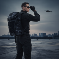 Sac à dos tactique Molle personnalisable pour sports de plein air, en polyester souple, grande capacité, avec fermeture éclair, idéal pour la chasse et l'entraînement