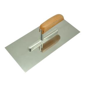 Truelle carrée en acier inoxydable de 280 mm pour plâtre et gypse, avec manche en bois, pour le marché européen de la <span class=keywords><strong>maçonnerie</strong></span> - Product Image 3