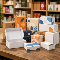 Boîtes d'emballage personnalisées en carton ondulé kraft avec impression de logo, conception gratuite, faible MOQ pour les petites entreprises et la vente au détail