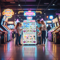 Machine à capsules numérique 4 joueurs avec fentes à prix indépendantes, distributeur d'œufs multi-stations de grande capacité pour parcs d'attractions modernes