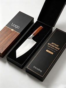 Couteau de cuisine chinois en acier inoxydable de qualité supérieure, professionnel et de qualité alimentaire, best-seller, coffret cadeau haut de gamme personnalisé - Product Image 1