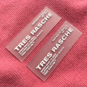 Etichetta ecologica del logo della gomma del Silicone, etichetta trasparente del logo del PVC <span class=keywords><strong>per</strong></span> l'indumento - Product Image 5