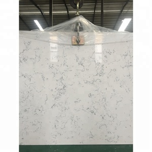 Vietnam Artificial Quartz Cararra White Big Slabs-Modern Design for Floor Kitchen Bathroom Dining Applications 15-30mm Thickness - Product Image 2