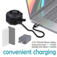 Alarm sepeda 110db isi ulang daya USB, Sensor getaran nirkabel Alarm sepeda motor Alarm Anti Maling skuter IP65 tahan air dapat diisi ulang daya USB