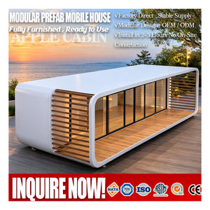 <span class=keywords><strong>Cabane</strong></span> Apple, Maisonnette Apple, Conteneur d'hôtel <span class=keywords><strong>de</strong></span> 40 pieds, Maison en panneaux sandwich, Design moderne, Caractéristique respirante, Installation facile, Extérieur - Product Image 1