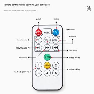 Nueva <span class=keywords><strong>Cuna</strong></span> Eléctrica para Bebé, <span class=keywords><strong>Cuna</strong></span> Mecedora Automática con Música, Control Remoto, Cama Plegable Portátil para Recién Nacidos - Product Image 2