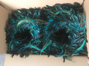 Floral Teal Garland Feather Christmas <strong>Wreath</strong> for Home Door Wall Window Wedding Party Halloween Thanksgiving Fall Autumn Decor - Product Image 3