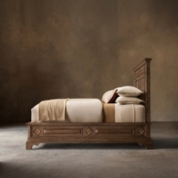 Lit Grand Cadre Oliviero Luxe en Bois Massif – Tailles King et Queen – Idéal Hôtels et Villas – Vente en Gros Personnalisée