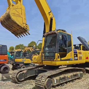 Excavadora de cadenas Komatsu PC220 usada, modelo 2020, 23 toneladas, excavadora hidráulica, motor y bomba en buen estado de funcionamiento, probada e inspeccionada - Product Image 4