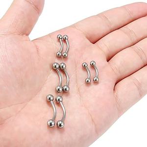 <span class=keywords><strong>Piercing</strong></span> de titanio para cejas, 16G, barra curva con bola, barra para cejas, <span class=keywords><strong>Piercing</strong></span> de plátano, pendientes, anillo para labios, <span class=keywords><strong>Piercing</strong></span> para cejas - Product Image 5