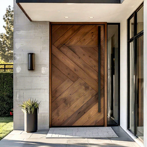 Système de porte pivotante en alliage d'aluminium de luxe avec isolation thermique pour villa moderne - Product Image 1
