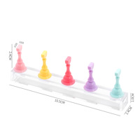 Support magnétique de présentation pour faux ongles, format mini, portable, base rectangulaire couleur macaron, pour la pratique du nail art