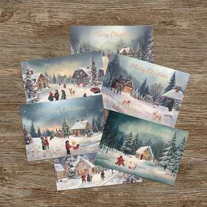 友人、家族、大切な人へのクリスマスビジネスカード - アート紙デジタル印刷 - Product Image 5