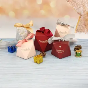 Cajas de Regalo personalizadas para baby shower, recuerdo de invitados de boda, dulces pequeños, embalaje de boda