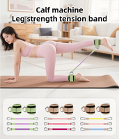 Sangle de cheville d'entraînement pour mollets, bande de résistance en latex, attache pour machine à câble, accessoire pour exercices des jambes et des pieds