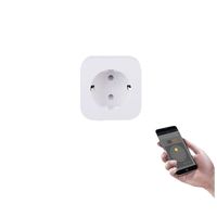 Enchufe Inteligente WiFi Tuya para la UE, Enchufe Inteligente Android con Control Remoto por Aplicación, Temporizador Inteligente, Control por Voz, Diseño de Barra, Material ABS