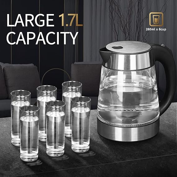 electric kettle for boiling water with tea pot