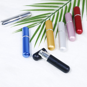 Stock 5ml Round Refillable <strong>Perfume</strong> Atomizer Mini Aluminum Glass <strong>Spray</strong> <strong>Bottle</strong> Empty Portable <strong>Perfume</strong> <strong>Bottle</strong> with Pump Sprayer - Product Image 5