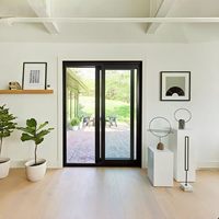 Porte coulissante en aluminium robuste pour balcon, insonorisée, à rupture de pont thermique, double vitrage, pour appartement moderne