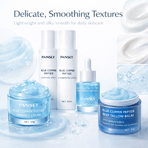 Set Skincare al Peptidi di Rame Blu a Marchio Privato, Kit Idratante <span class=keywords><strong>e</strong></span> Lenitivo per la Cura del Viso con Spray, Lozione, Siero, Crema <span class=keywords><strong>e</strong></span> <span class=keywords><strong>Balsamo</strong></span> - Product Image 3