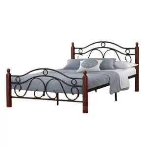 Modern Metal karyola odası otel çift yatak otel yetişkin çocuk tek kişilik yatak mobilya demir Metal karyola