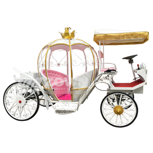 Retro Electric Pumpkin Carriage Princess Carriage With Ornament For Outdoor Wedding Tourist Venue Entertainment - Product Image 3
