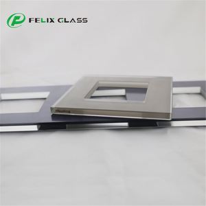 High Quality Polish Edge CNC Drilling Hole Low Temperature Paint 4 Gang <b>Socket</b> Tempered Glass for Wall Switch - Product Image 2