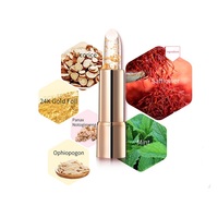 Cosmétiques végétaliens personnalisés maquillage rouge à lèvres marque privée soutenu baume à lèvres hydratant bâton d'or transparent
