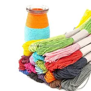 Twisted Paper Craft String Cord Rope craft paper rope colorful raffia paper string for kids DIY bottle decoration