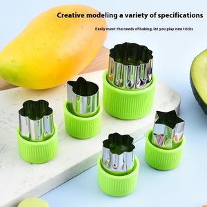 12 Pcs Thép Không Gỉ Rau Trái Cây Cắt Khuôn <span class=keywords><strong>Set</strong></span> Mini Cookie Máy Cắt Máy Cắt Thực Phẩm Cho Trẻ Em Hình Dạng - Product Image 2