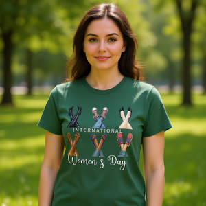 T-shirt per la Giornata Internazionale della Donna, per donna, femminista, casual, in cotone, girocollo, manica corta, stampata, per tutte le stagioni, vestibilità regolare - Product Image 2