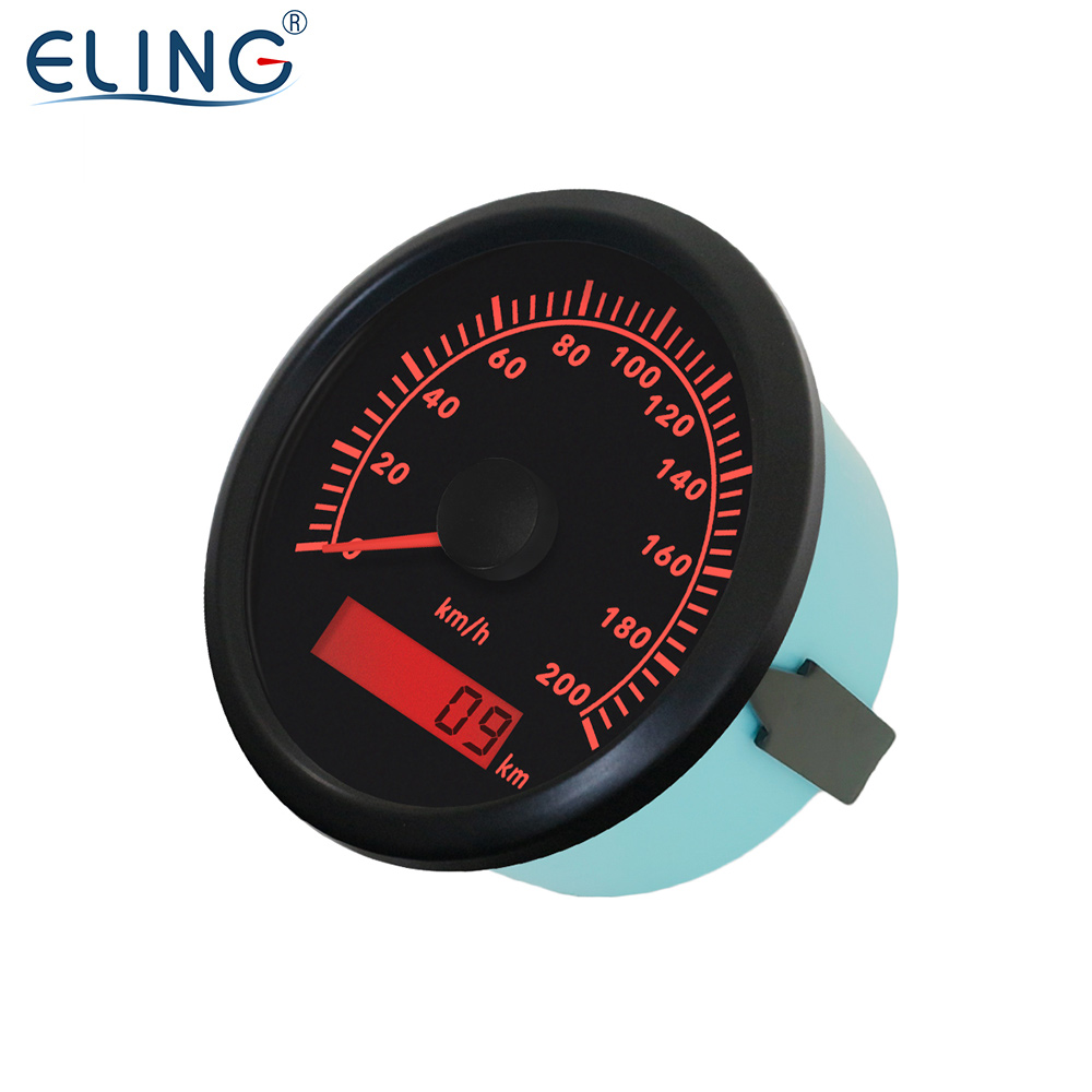 Светодиодный Спидометр 85 мм, GPS, 120 км/ч, 160 км/ч, 200 км/ч, 300 км/ч, одометр с красной подсветкой, 12 В, 24 В для гоночных автомобилей