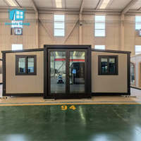 Maisons modulaires préfabriquées extensibles, détachables, pliables, 10 pieds, 20 pieds, avec 1 salle de bain et 2 chambres