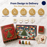 Jeux de société en carton de Noël personnalisés de haute qualité de Chine usine de table et jeux de cartes pour jeu de fête de famille