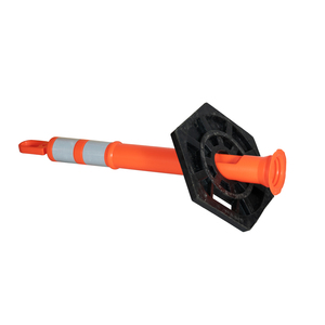 Poste Delimitador de Seguridad con Anillo Superior en T de PE Naranja, con Cinta Reflectante de Alta Calidad - Product Image 3