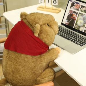 Llavero de Peluche de <span class=keywords><strong>Marmota</strong></span> Chillona, Divertido y Lindo Muñeco de Peluche de <span class=keywords><strong>Castor</strong></span> con Bufanda, Juguete de Roedor Suave y Agradable para Decorar Bolsos - Product Image 5