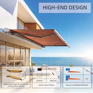 Componentes de Repuesto Duraderos y de Lujo para <span class=keywords><strong>Toldo</strong></span> Retráctil: Soporte de <span class=keywords><strong>Motor</strong></span>, Brazo, Tubo de Tela, <span class=keywords><strong>Kit</strong></span> de Herrajes para <span class=keywords><strong>Toldo</strong></span> de Lluvia para Exteriores - Product Image 3