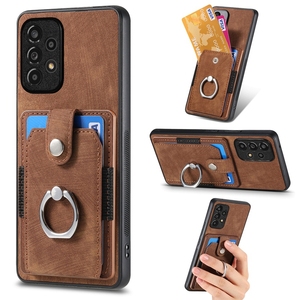 Funda trasera elástica para tarjeta de crédito para <span class=keywords><strong>Samsung</strong></span> <span class=keywords><strong>Galaxy</strong></span> A12 <span class=keywords><strong>A52</strong></span> A15 A53, para Moto <span class=keywords><strong>G</strong></span> 5G 2024, funda para teléfono con soporte de anillo tipo billetera - Product Image 3