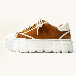 Mode femmes Logo de luxe toile cuir plates-formes chaussures femmes grosses baskets chaussures femmes <span class=keywords><strong>Femme</strong></span> chaussures de créateur - Product Image 6