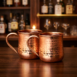 Mug à boisson en cuivre martelé, étanche, compatible lave-vaisselle et micro-ondes, design sportif - Product Image 1