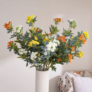 Arrangement floral artificiel CallaFloral, fleurs colorées mélangées, décoration intérieure, matériau polyester, branche unique, présentation en vase - Product Image 2