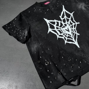 เสื้อยืดผู้ชาย DiZNEW 2025 ผ้าคอตตอนเจอร์ซีย์ย้อมสีพรีเมียม ตกแต่งด้วยกระดุม ให้สัมผัสแบบเมทัลลิก ยืดหยุ่น รับผลิตแบบ OEM/ODM - Product Image 3