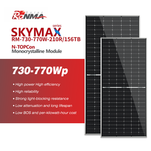 แผงโซลาร์เซลล์แบบ N-Type รุ่น RM-770W-210R/156TB ขนาด 210 มม. กำลังไฟ 770 วัตต์ พร้อมกระจกแบบ High-Transmission ป้องกัน PID สำหรับโรงไฟฟ้า RM-73 - Product Image 2