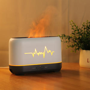 Source Flame <b>Humidifier</b> 0.5L USB Powered Aroma Diffuser With Heartbeat Light Pattern For Home And Office Use - Product Image 2