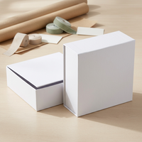 Boîte cadeau pliante blanche en papier pour bougie, parfum, vêtements, chaussures