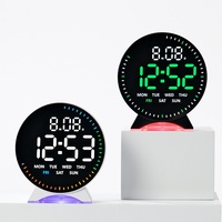 Jam Alarm LED Elektronik Baru Multi-Fungsi (Lampu Malam Jarum Detik Berjalan) Termometer Kalender Desain Minimalis Modern