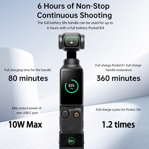 Poignée de <span class=keywords><strong>batterie</strong></span> externe 5000 mAh pour DJI Osmo Pocket <span class=keywords><strong>3</strong></span> – Kit de chargeur portable pour caméra avec poignée de maintien et <span class=keywords><strong>batterie</strong></span> étendue - Product Image 4